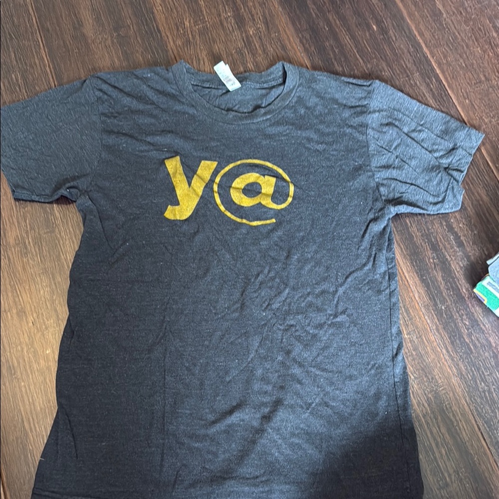 Gray T-Shirt with Gold Logo